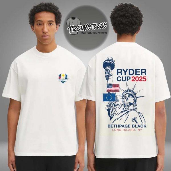 Ryder Cup Merch Store 2025 Ryder Cup Lady Liberty Flags Two Sided Unisex T-Shirt Unisex T-Shirt L