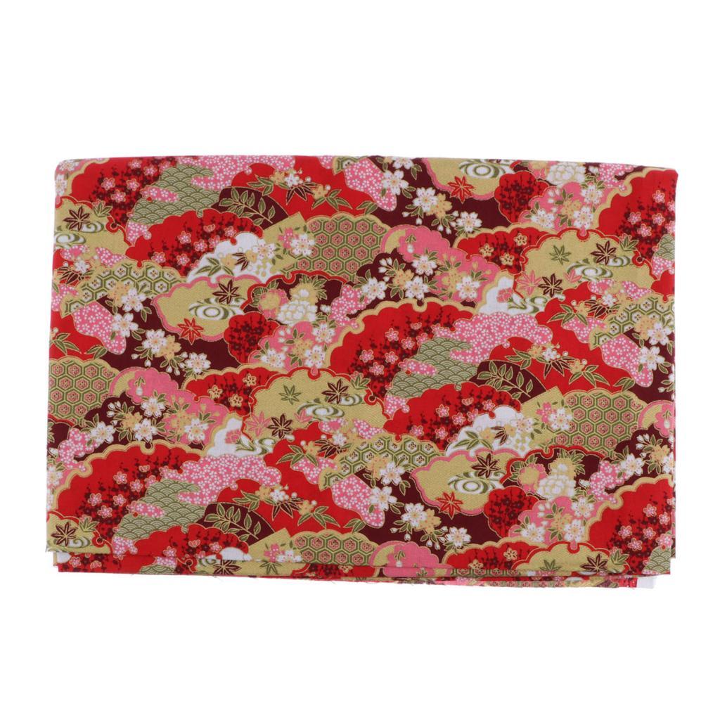 Flower Printed Cotton Fabric Japanese Fabric Cotton Quilting Sewing Mterial DIY