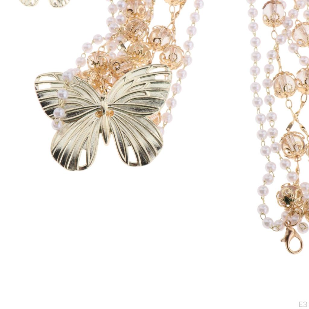 Corrente de Cintura para Biquíni Feminino, Joia Corporal Multicamadas para Uso no Verão