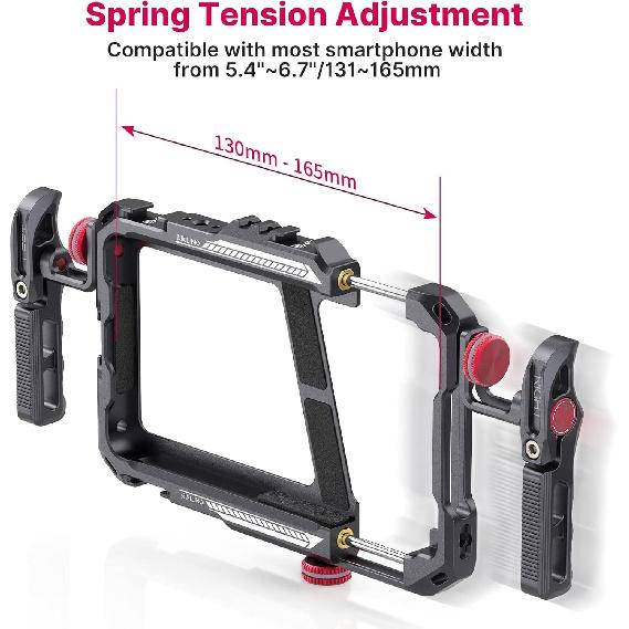 ULANZI Smartphone Video Rig with Handle, LINO Filmmaking Case Aluminum Alloy Phone Video Stabilizer Grip Tripod Mount for Video Maker Videographer