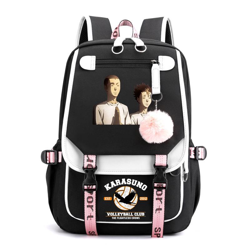 Anime volleyball teenager peripheral printing middle school student schoolbag outdoor large-capacity backpack