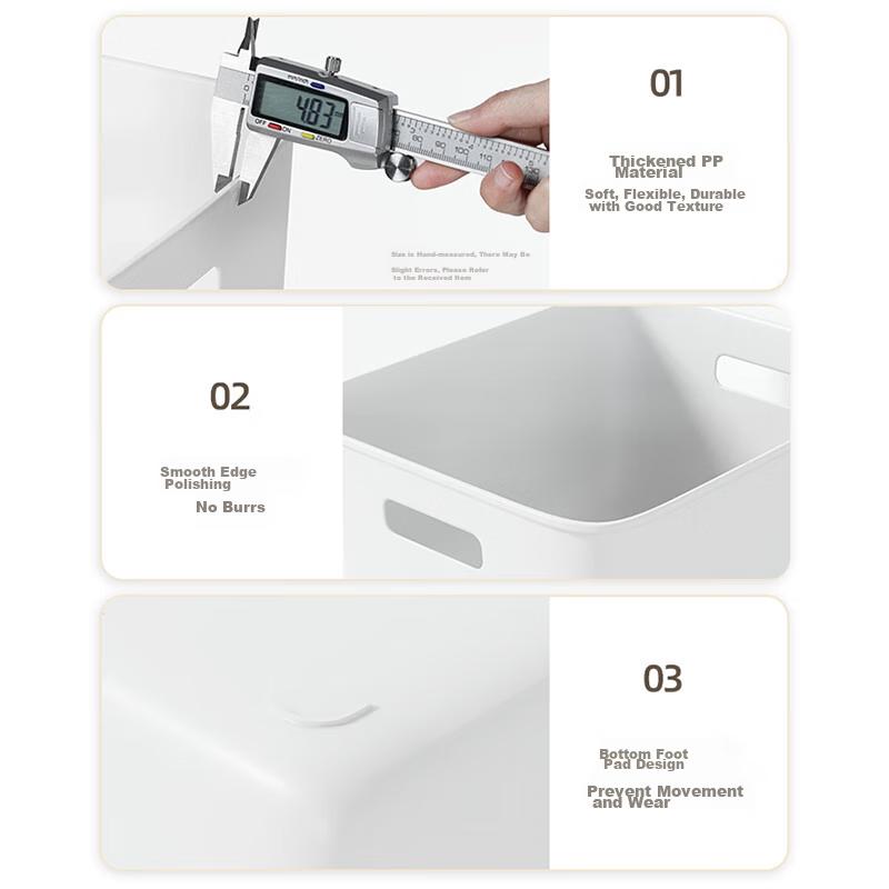 Jiadu Desktop Storage Box, Snack Cosmetics Miscellaneous Storage Basket, Household Kitchen Organizer Box, Wardrobe Storage Basket Container