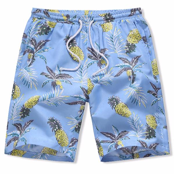 Buy Hawaii Pineapple Print Board Shorts at affordable prices — free