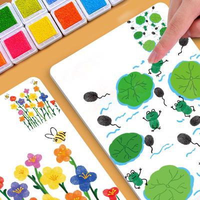 Jeu d'encre pour empreintes digitales d'enfants Jouets Graffiti DIY Maternelle Jouets Créatifs Dessin pour Enfants Jouets Éducatifs pour l'Éducation Précoce Pour Filles