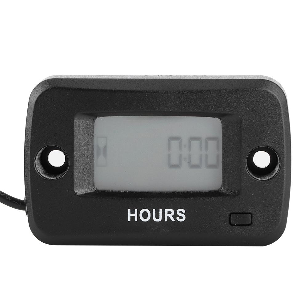 Engine Hour Meter Digital LCD Display Gauge Vibration Activated Waterproof for ATV UTV Motorcycle