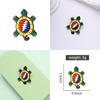 Unique Colorful Turtle Shaped Cartoon Brooch Creative Pin For Music Fans And Collectors