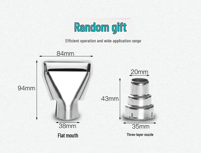 Dayi High Power Hot Air Gun for Plastic Welding, Car Film, Electronics Repair, and Hair Drying (Model 01-2000)