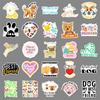 50PCS Pet Friends Graffiti Stickers - Cute English Phrases for Phone Cases & Luggage.