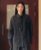 COMONINOZ W Check Shirts [Navy]