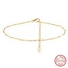 Effie Queen Dainty 1mm Thin Chain Anklet 925 Sterling Silver Textured Twist Design for Women Fashion Accessories Summer SA79
