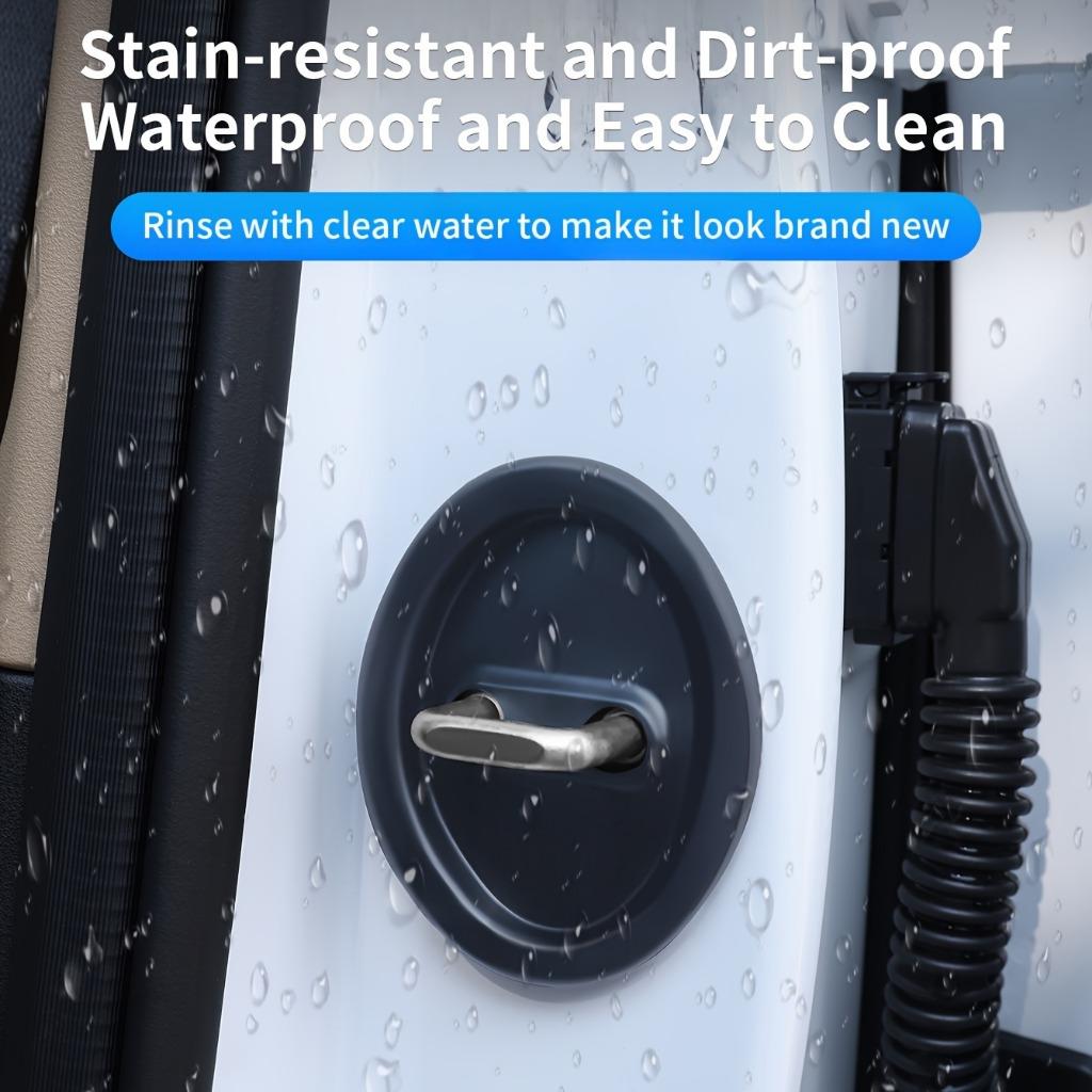 4pcs Black Car Door Shock Absorbing Pads - Anti-Collision and Noise Reduction, Door Lock Protector Stickers for Enhanced Vehicle Protection