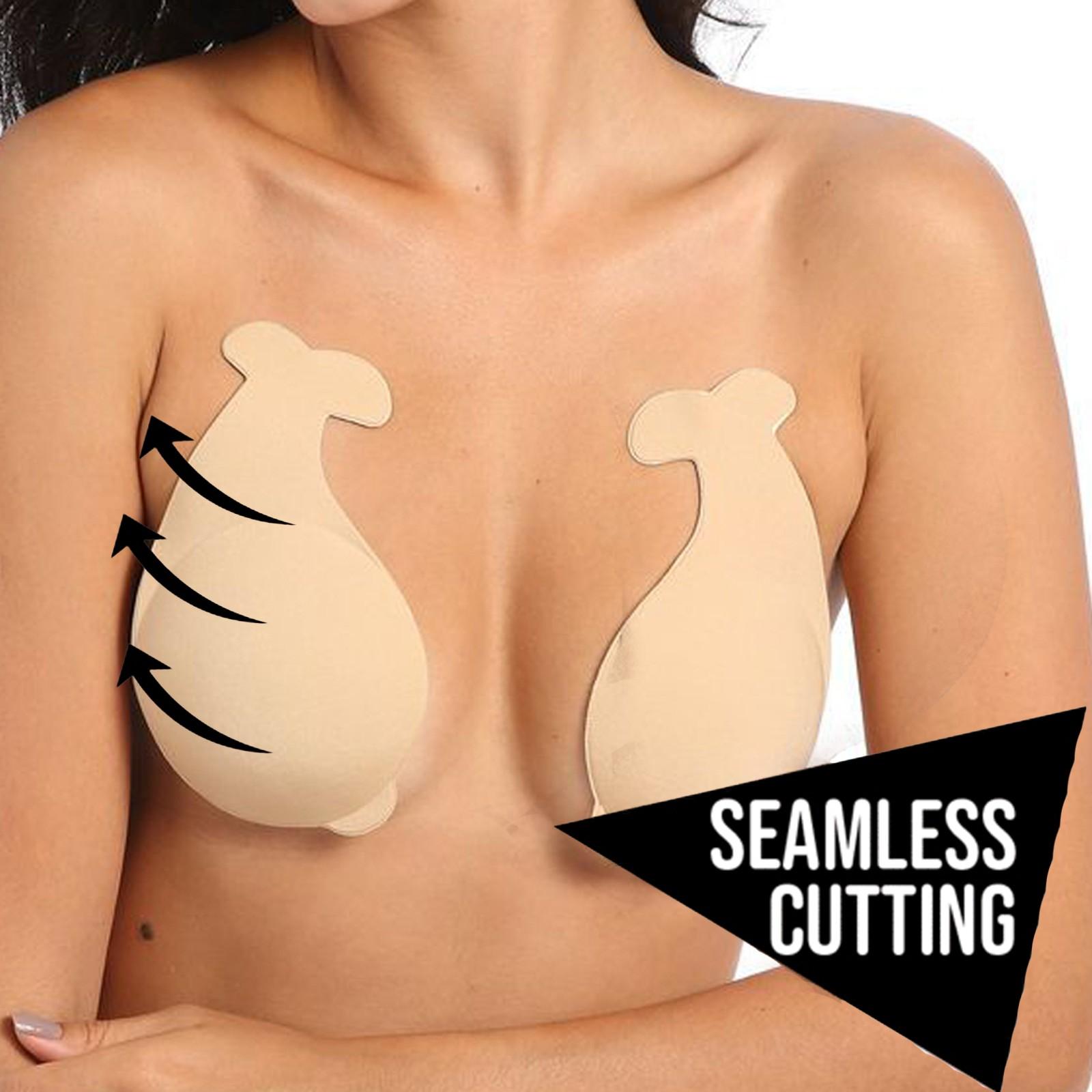 Silicone Adhesive Invisible Breast Lift Pads Reusable Self-Adhesive Nipple Covers for Women Adjustable Shape Support