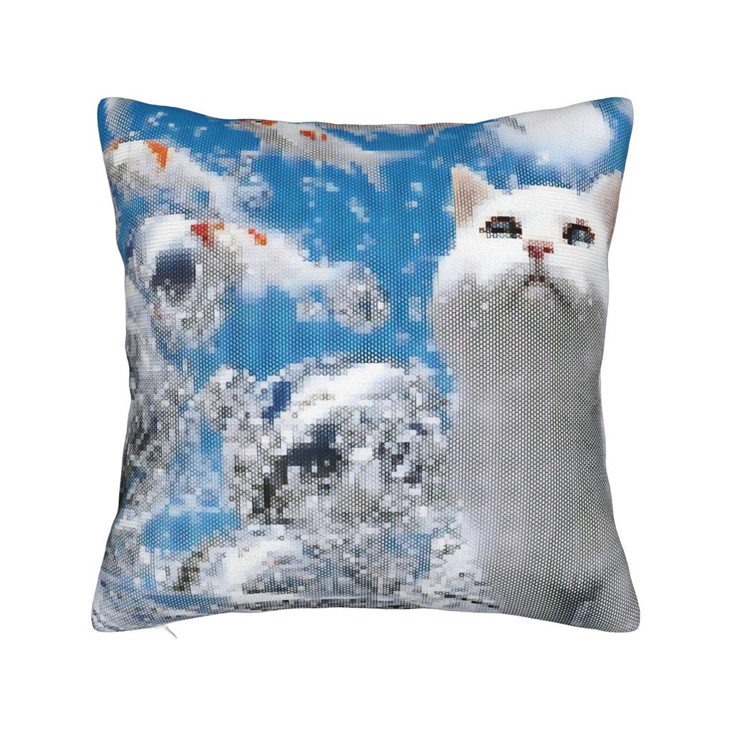 Frutiger Aero Fishies Square Pillow Cases Cushion Covers Awesome Zipper Decor Pillowcase for Seat 40x40cm