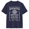 Men TShirts Supernatural Winchester Brothers Funny 100 Cotton Tees Short Sleeve  T Shirts O Neck Clothing Party