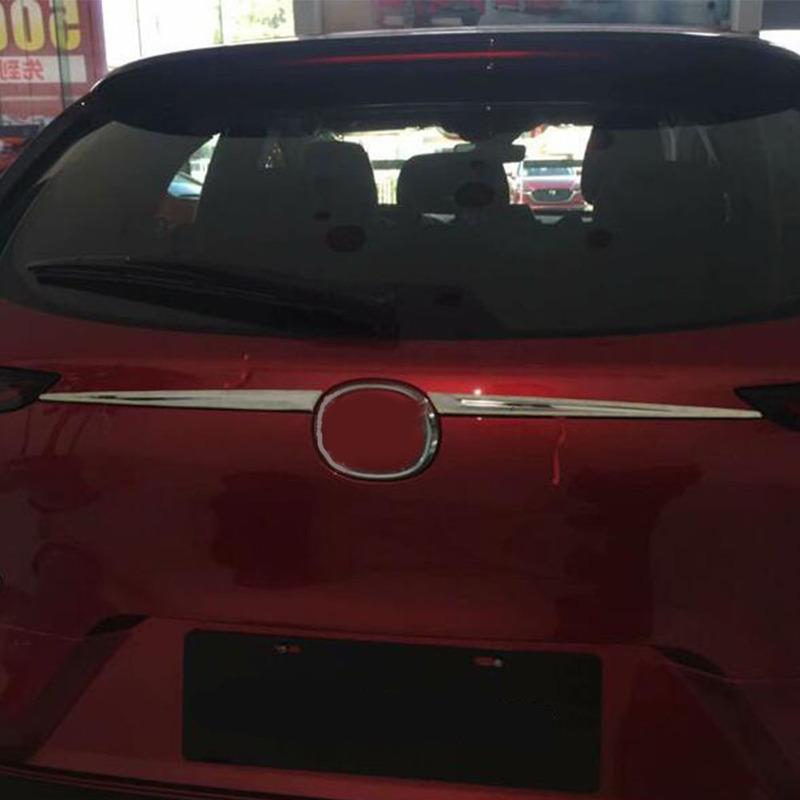 Stainless Steel Rear Back Door License Tailgate Bumper Frame Plate Trim Lamp Trunk 2PCs For Mazda CX-30 CX30