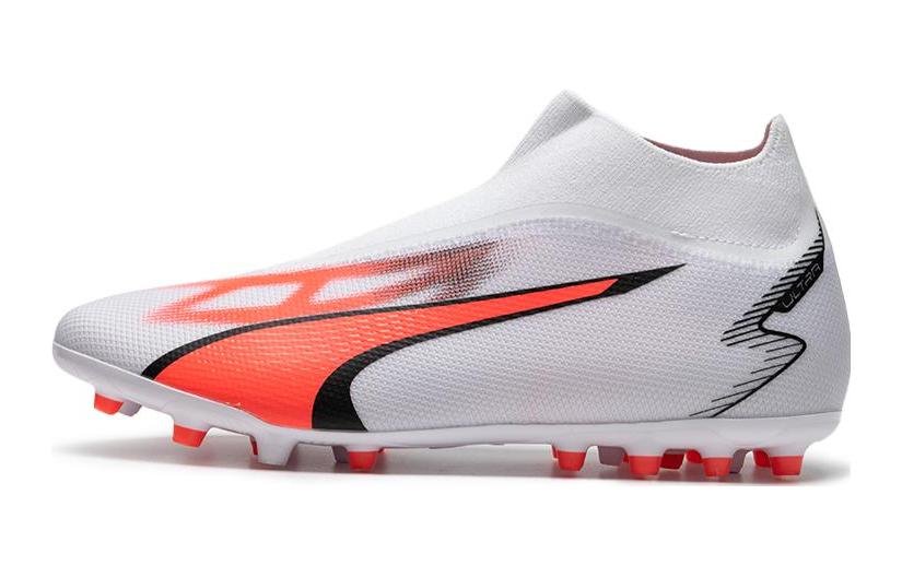 PUMA Ultra Match PU Polyurethane Cushioning Abrasion Resistant Cushioning, Wear Resistant Low top Kids Soccer Shoes 107515-01 38