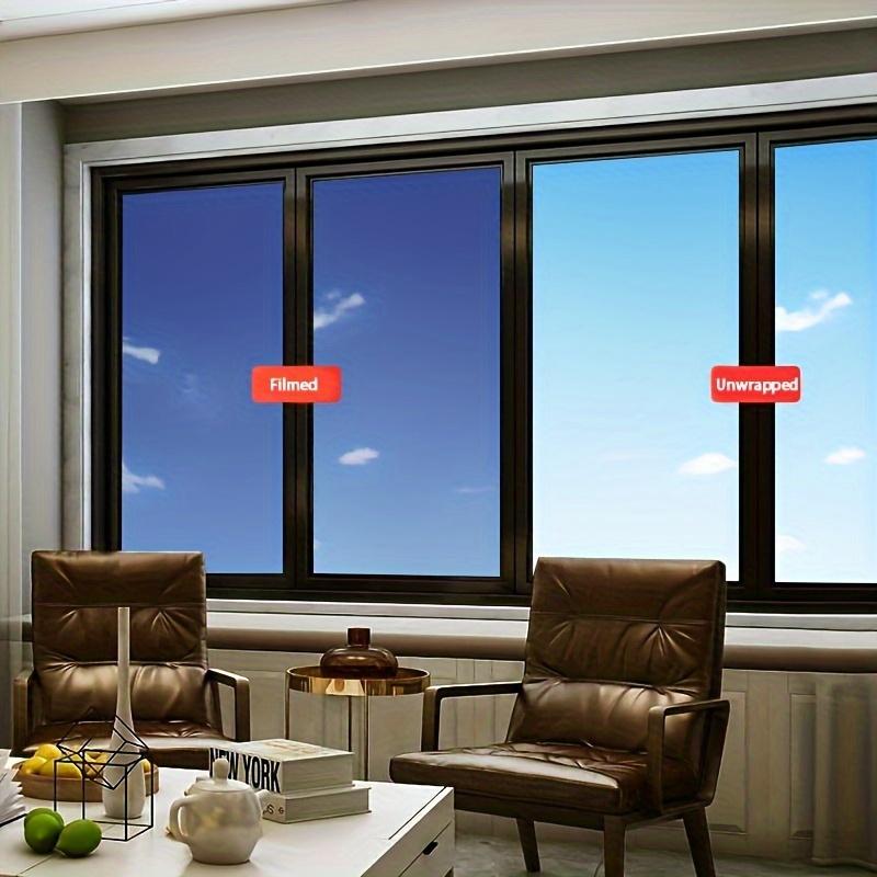 One Way Window Privacy Tint Film Anti Look Vinyl Mirror Self-adhesive Film Sun Blocking Anti UV Static Cling Stickers Home Decor