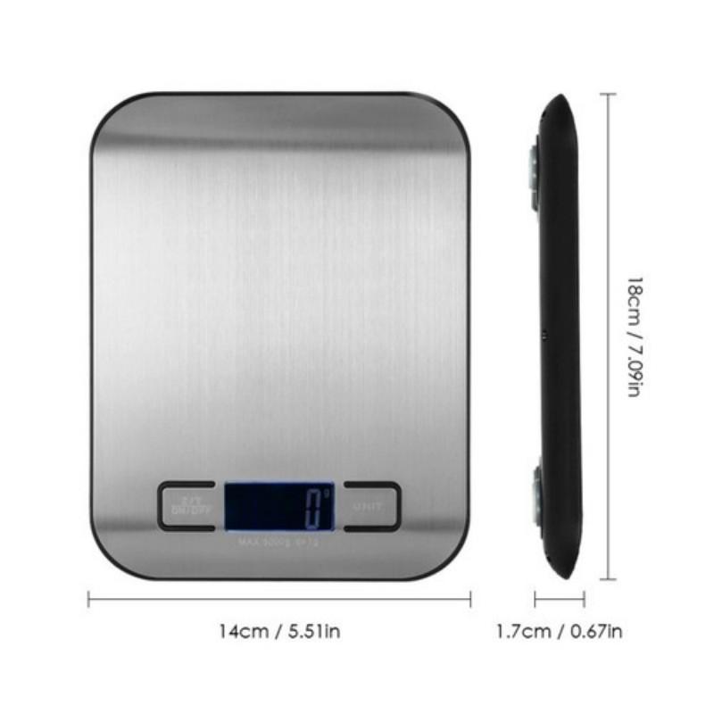 

Multifunctional 5/10KG Scale Stainless Steel Portable Food Scale with LCD Display for Home lectronic Scales Baking Measuring 5Kg