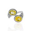 Citrine Ring: 925 Sterling Silver, Unique Gemstone Shape
