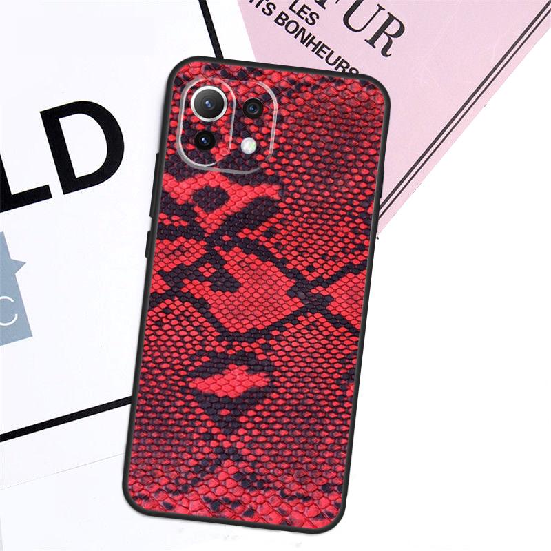 Snake Skin Case For Xiaomi 15 14 17 Ultra 13T 14T 15T Pro POCO F8 Ultra F7 F5 F6 X3 X5 X6 X7 Pro Cover