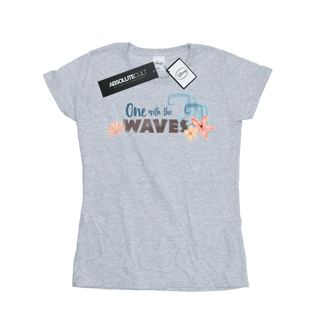 Disney Womens/Ladies Moana One With The Waves Cotton T-Shirt