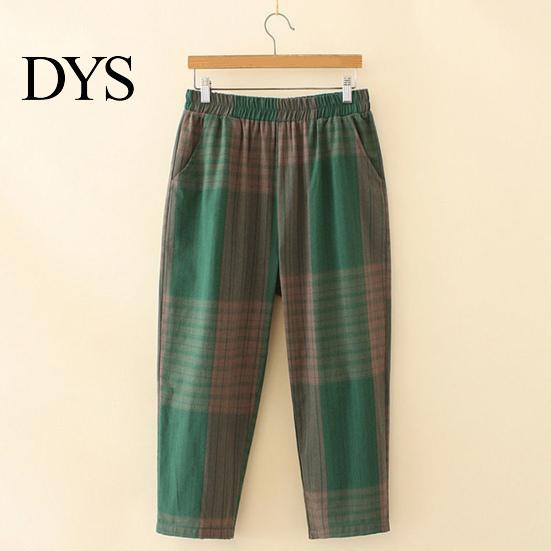 Short Sleeve Top Set 2 Pcs/Set Women T-shirt Pants Plus Size Homewear Outfit Color Matching Plaid Print Casual Two-piece Round Neck Wide Leg