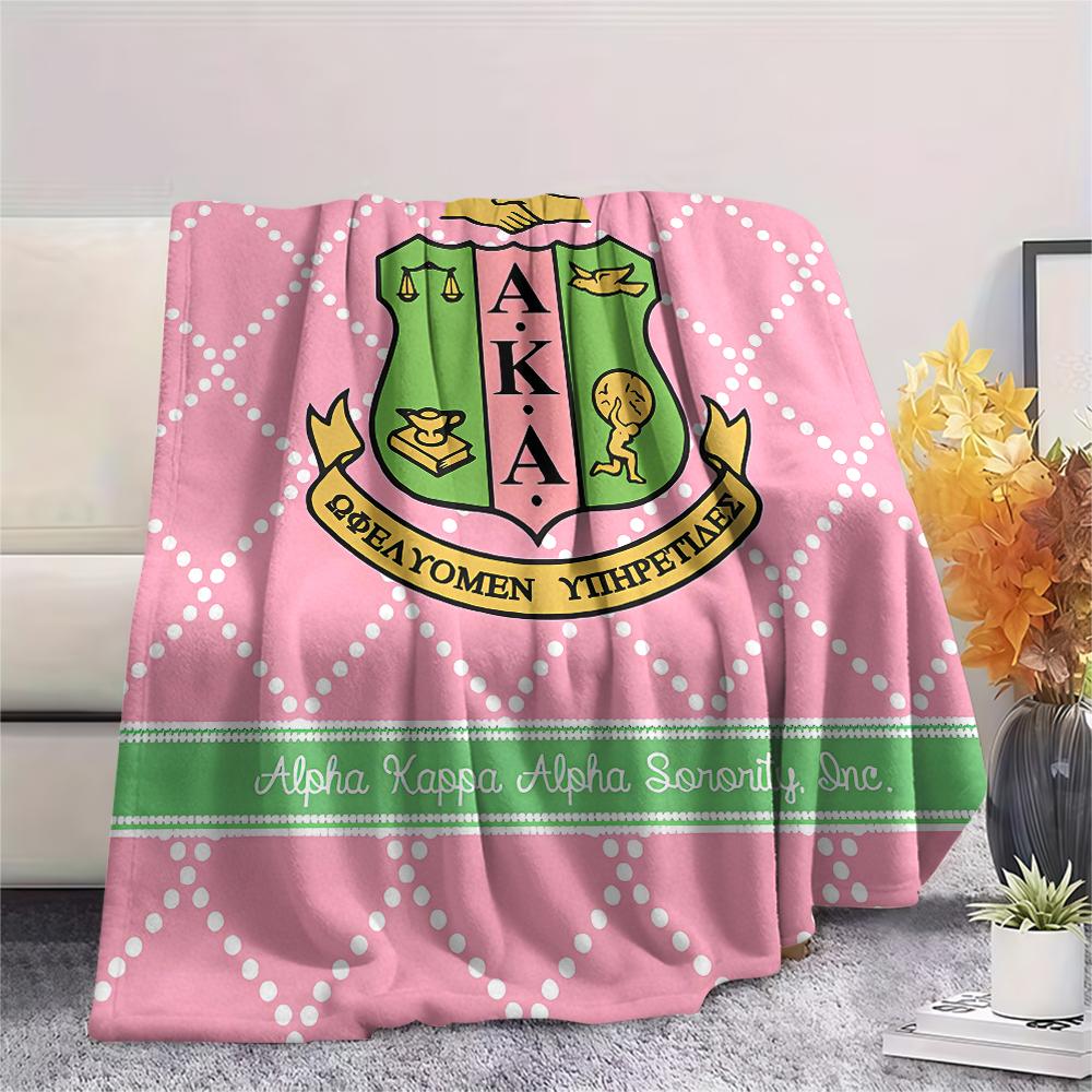1PC AKA Print Flannel Blanket, High quality All Seasons, Home Decor, Warmth and Comfort, Perfect for Christmas Gifts