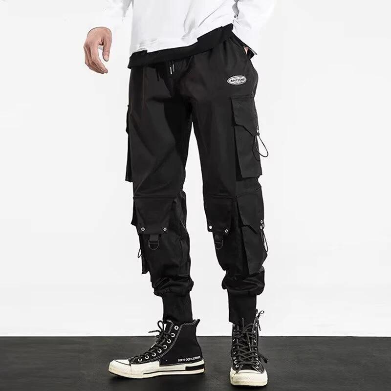 Trendige Streetwear Schnelltrocknende Eis-Seidenhosen Herren Klassische Cargohosen Mann Sommer Dünn Gerade Beine Vielseitig Freizeit Hosen