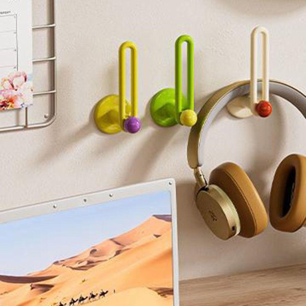 2Pcs Wall Mounted L-Shape Hairband Storage Hook Punch Free Scrunchies Storage Rack  for Home