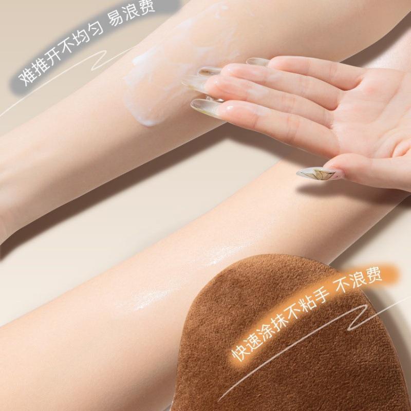 Cross-Border Tanning Glove: Flocked Tool for Sunscreen, Lotion, Oil, and Massage Application