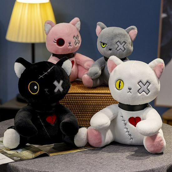 

Dark Kitten Series: Funny Emotion Cat Plush Toy 25 cm рожевий