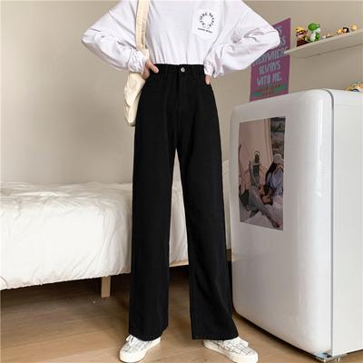 Pantaloni jeans a gamba larga bianchi da donna Pantaloni a vita alta autunnali in denim larghi tutti abbinati Pantaloni vintage casual Pantaloni a gamba larga Jeans