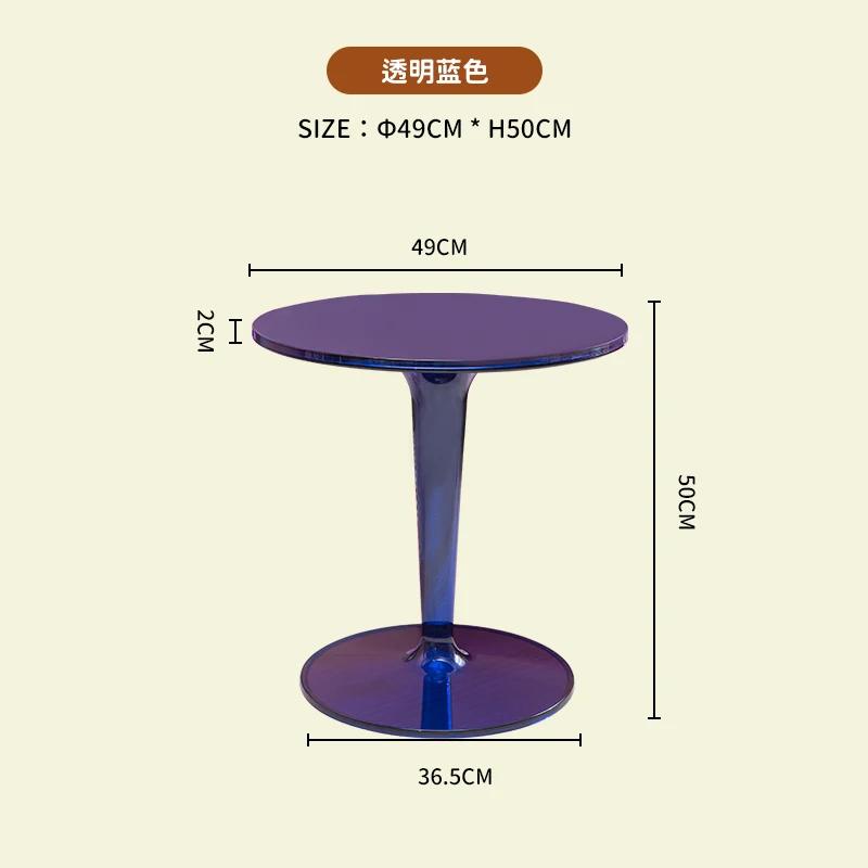 Simple round Coffee Tables home Transparent Acrylic Side Table Designer Movable Plastic side Table Nordic Living Room Furniture