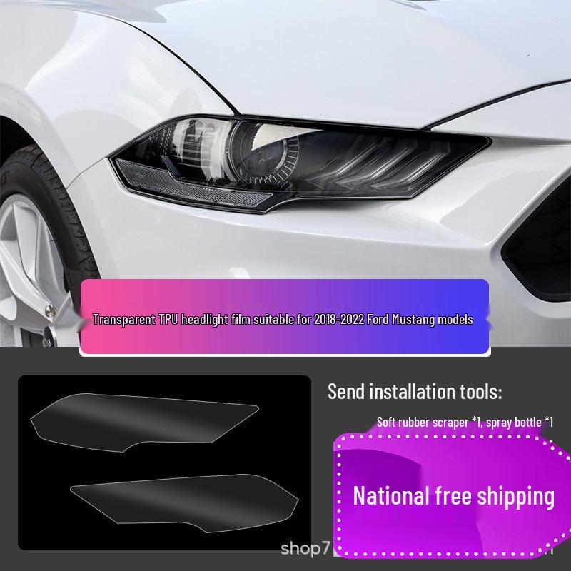 Ford Mondeo/Edge/Explorer Black Headlight & Clear Taillight Film - TPU