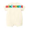 Shortall Short Made In Baby White [Miki House] Romper, Sleeve, Logo, Plain, Japan, Boys, Girls, Baby, Clothes, Baby, Sustainable, 10-1305-493, 80cm,