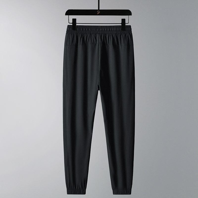 Summer new men's casual pants fashionable large size - fattened and enlarged ice silk quick-drying sports trousers