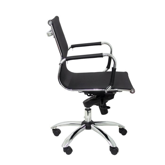 Chaise de bureau ergonomique - PIQUERAS Y CRESPO - Modèle Chinchilla - Noir - Tissu - Contemporain