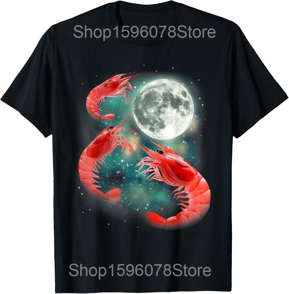 Shrim Is Calling Meme Funny Shrimp Fish Fih T Shirts Men Cotton Humor Christmas Adventure Short Sleeve Unisex Loose Clothing