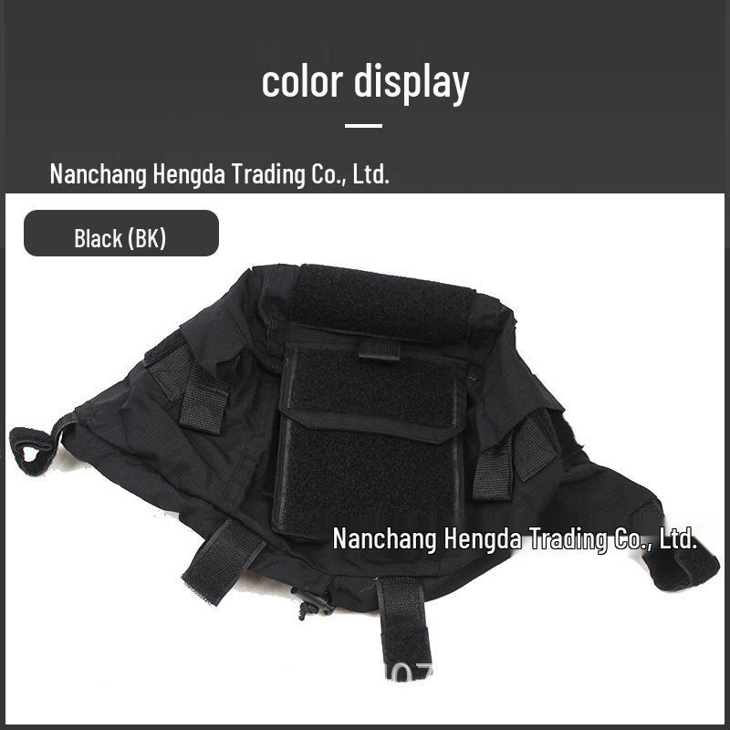 MICH2000 Tactical Helmet Cover with CP Camouflage & Black MC Mickey Counterweight Accessory Pouch