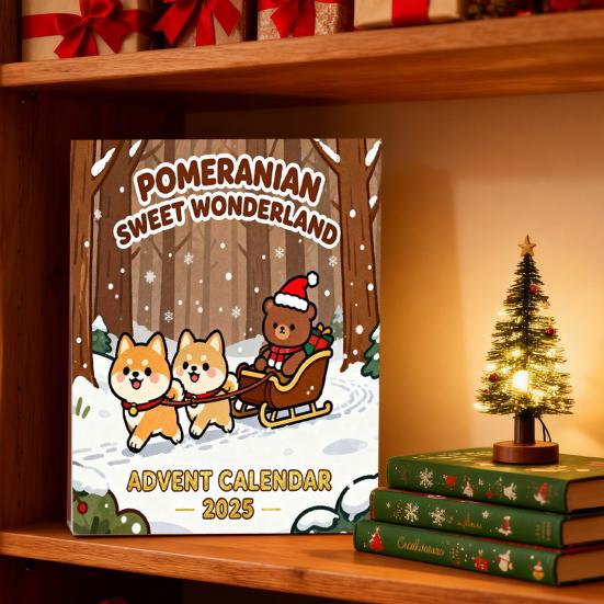 Christmas Advent Calendar Corgi Design 24-Day Countdown Decoration Kid Surprise Advent Calendar Holiday Decor