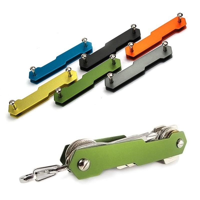 New Key Holder Clip Organizer Compact Keychain Key Hard Aluminum Oxide Intelligent Flexible Aerospace Case Keychains