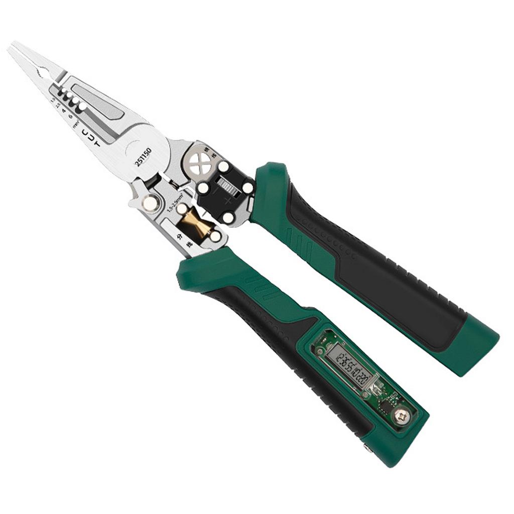 Wire Stripper Tool Voltage Indicator Alarm Ergonomic Handle Carbon Steel for Electrical Maintenance