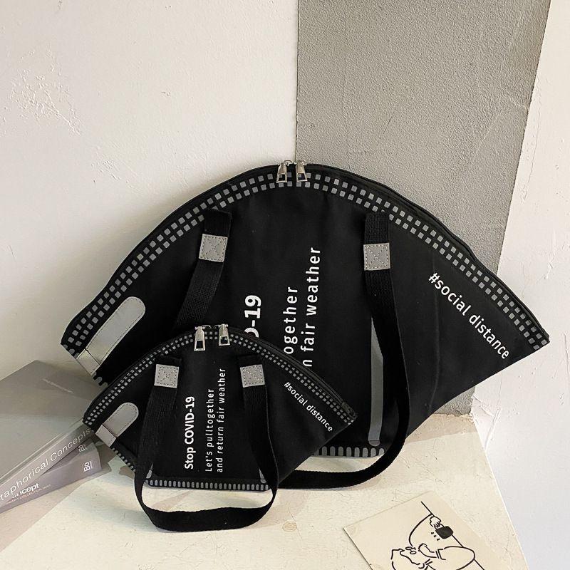 Fashionable Creative Mask Design Handbag With Spacious Capacity For Trendy Shoppers