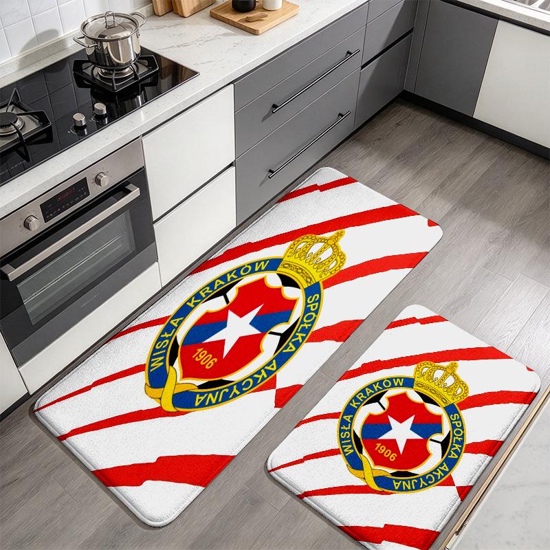 Wisła Flannel Kitchen Mat Christmas Soft Area Rug Non Slip Floor Carpet Home Decoration