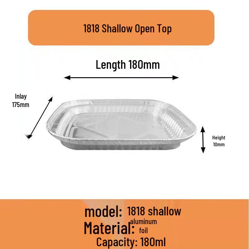 Pucheng 100-Pack Square Aluminum Foil Food Containers 100-count