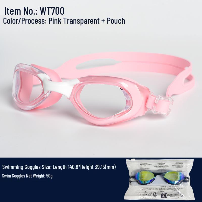 Unisex Electroplated Waterproof Anti-Fog Racing Swim Goggles