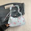Floral Canvas Drawstring Hobo Bag with Bow