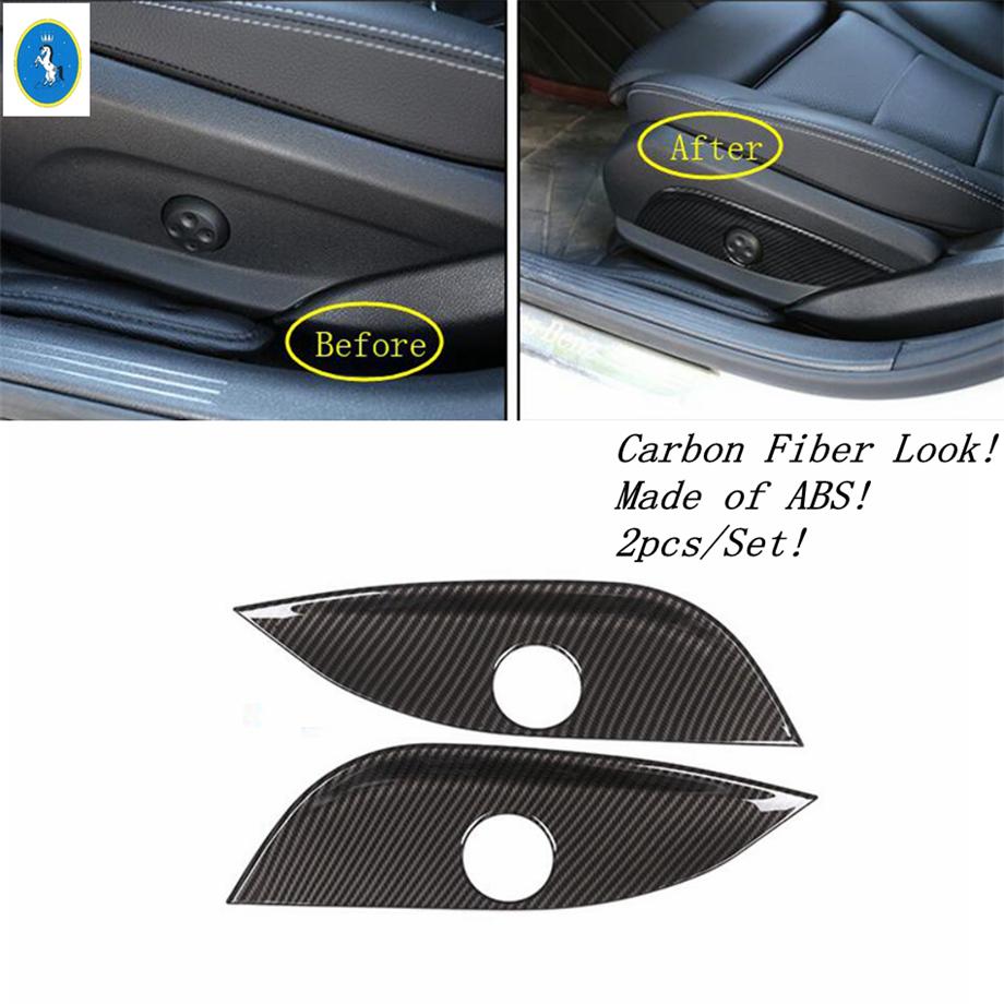 Carbon Fiber Car Lift Button / Lights Control / Water Cup Holder Cover Trim For Mercedes-Benz C CLASS W205 C200 C260 2015 -
