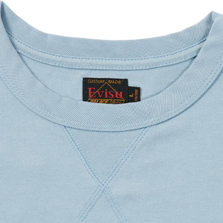 Palace x Evisu Multi Pocket T-Shirt Dusty Blue Unisex Tops P21EVTS003