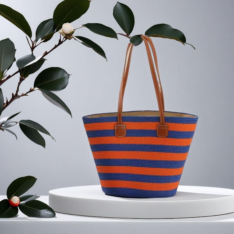 Strohtasche Damen Sommerwind neu Strand Meerseite Outdoor Urlaub Großraum Schultertasche